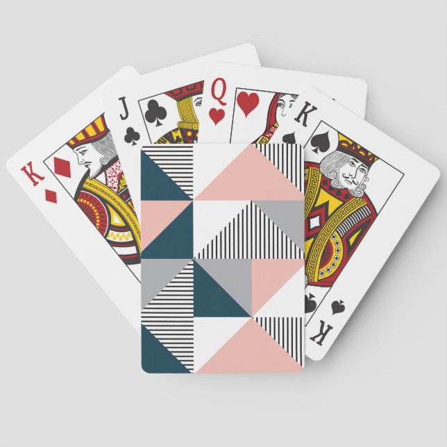Baralho Geometria abstrato colorida (Verso)
