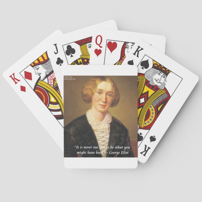 Baralho George Eliot Citação "Nunca Tarde" (Verso)