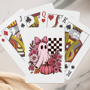 Baralho Ghost Girl retrorada cor-de-rosa com Arco Hallowee