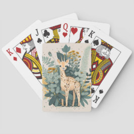 Baralho Girafa floral bonita