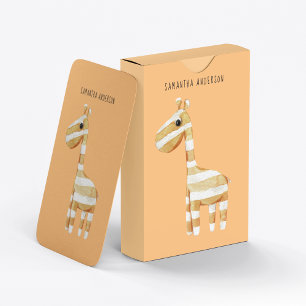 Baralho Girafa Laranja De Bela Moderna Com Nome