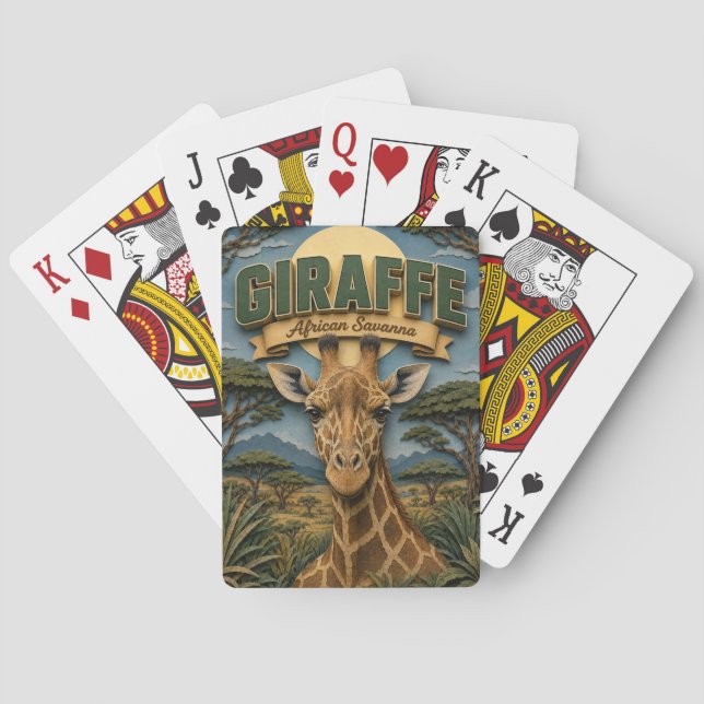 Baralho Girafa Savana Africana POPCUT (Verso)