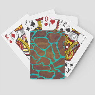 Baralho Giraffe Brown e Teal Impressão
