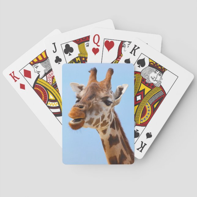 Baralho Giraffe Portrait jogando cartas (Verso)