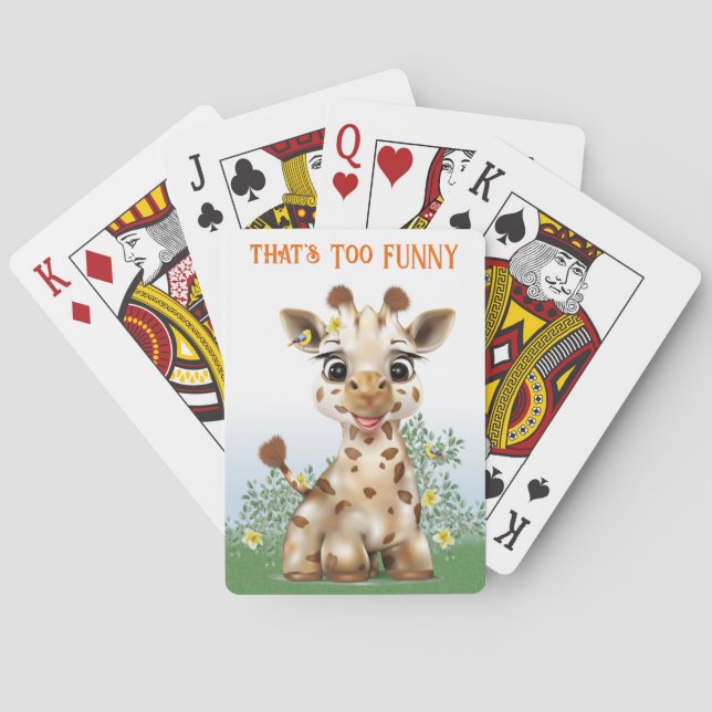 Baralho Giraffe Safari Whimsical (Verso)