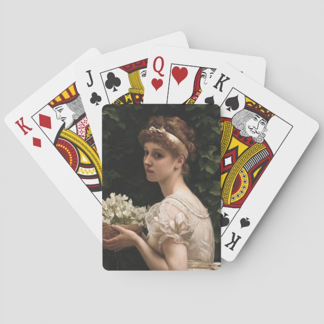 Baralho Girl With Pea Blossoms (por Edward Poynter) (Verso)