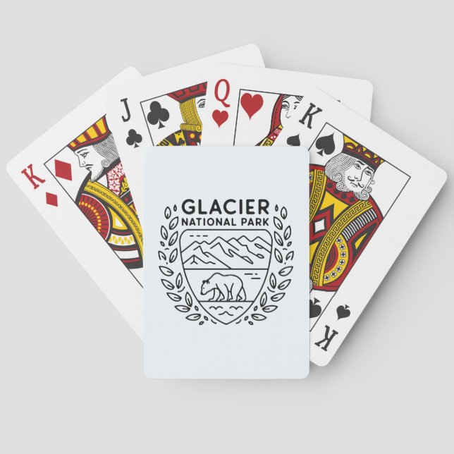 Baralho Glaciar National Park Bear Emblem (Verso)