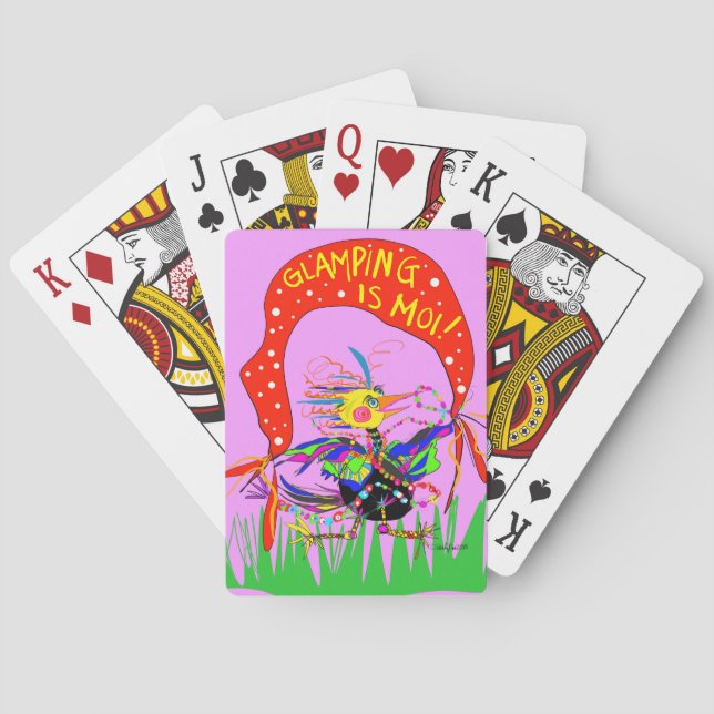 Baralho GLAMPING IS MOI telefone tocando cartas (cawds) (Verso)