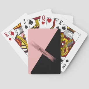 Baralho Glicma Chic Personalizada com Glitter Preto-Rosa T