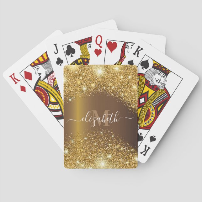 Baralho Glitter de metal e Ouro (Verso)