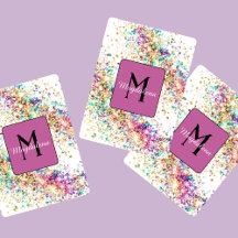 Glitter Rainbow Name Monograma Girly Pink