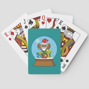 Baralho Globo de Neve com Santa Claus Owl