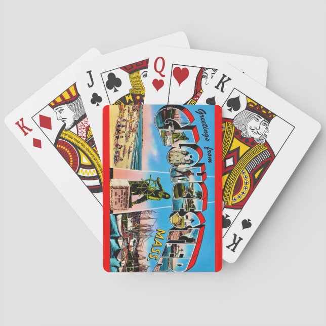 Baralho  Gloucester MA Greetings Playing Cards (Verso)