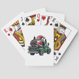 Baralho Gnomo Natal No Caminhão De Recepção