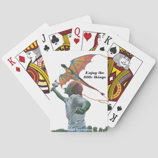 Baralho Goblin Dragão Voador Kite Pequenas Cartões (Verso)