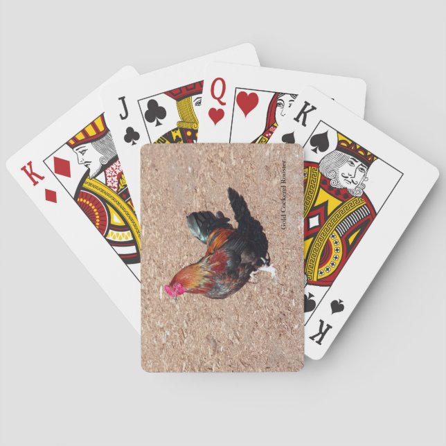 Baralho Gold Cockerel Rooster playing cards (Verso)