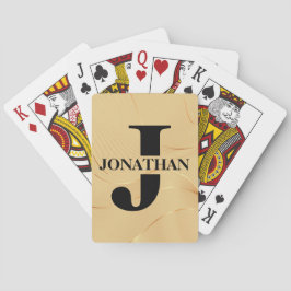 Baralho Gold Dad Initial Name Appreciation Design