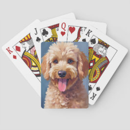 Baralho Golden Doodle | Pintura em Aquarela de Cachorro Pe