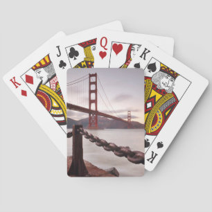 Baralho Golden gate bridge contra montanhas