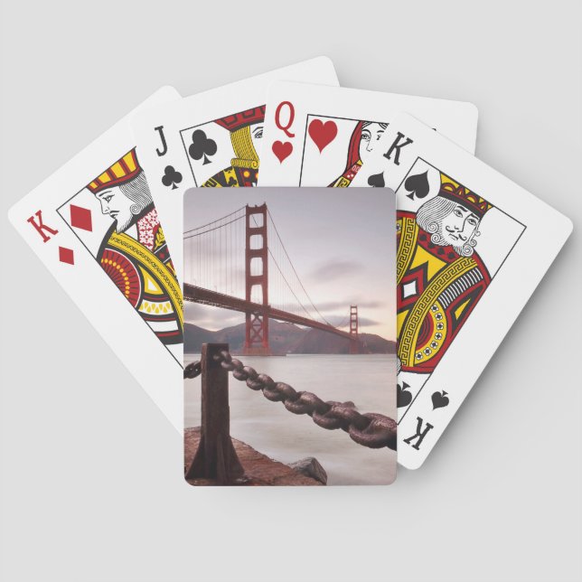 Baralho Golden gate bridge contra montanhas (Verso)