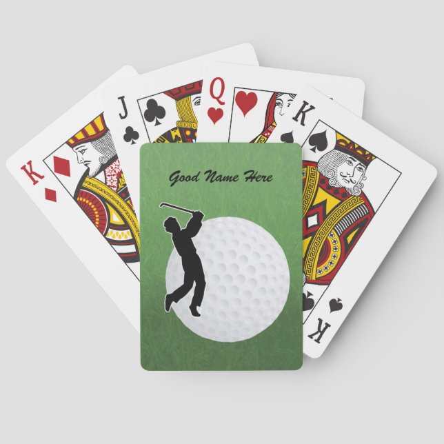 Baralho Golf Sports Emphasis personalização da bola de gol (Verso)