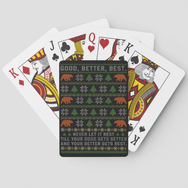 Baralho Good Better Best Never Let It Rest Christmas Quote (Verso)