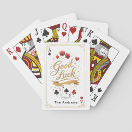 Baralho Good Luck Poker Card Design – Elegant Casino Typog