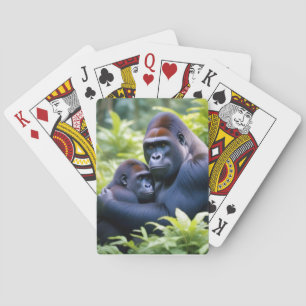 Baralho Gorilla Animal Nature Wildlife Affecting Caring