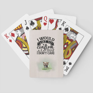 Baralho Gostaria de confirmar que não me importo com Cat