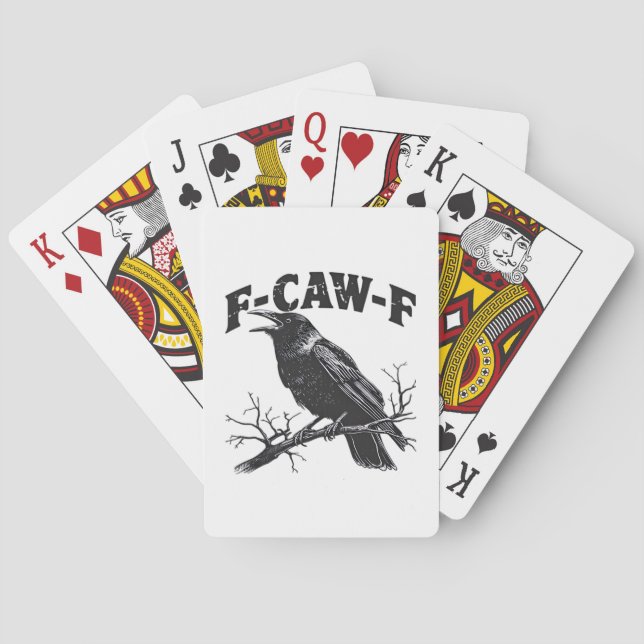 Baralho Gothic Crow Humor F-Caw-F Funny Essential (Verso)