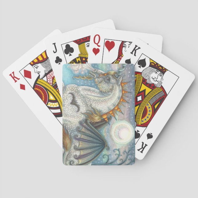 BARALHO GÓTICO HALLOWEEN UNICORN COM ASAS DE BATALHO, CAVA (Verso)