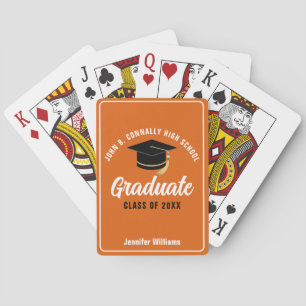 Baralho Graduação Personalizada Do Formando Laranja 2025