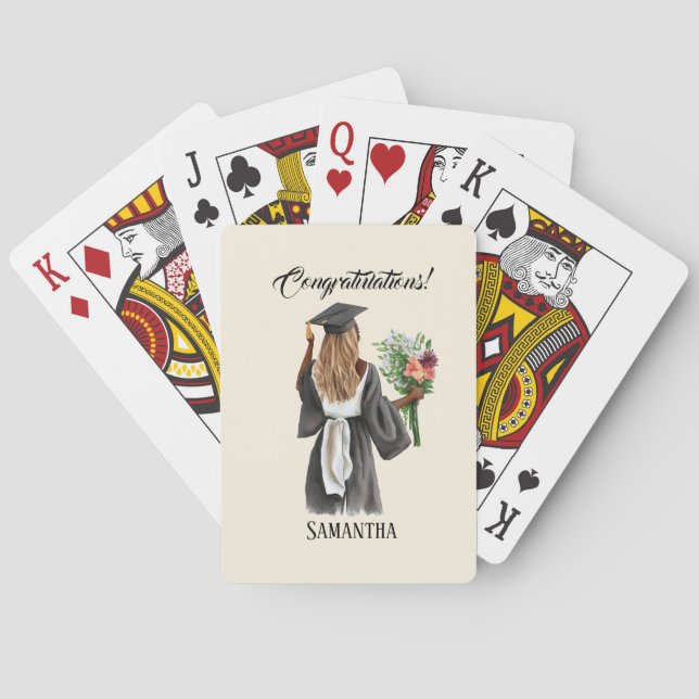 Baralho Graduação Personalizada Por Aquarela (13) (Verso)