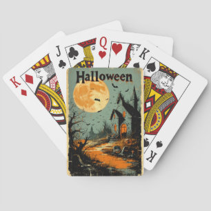 Baralho Gráfico de Halloween - Estilo de Poster de 1960