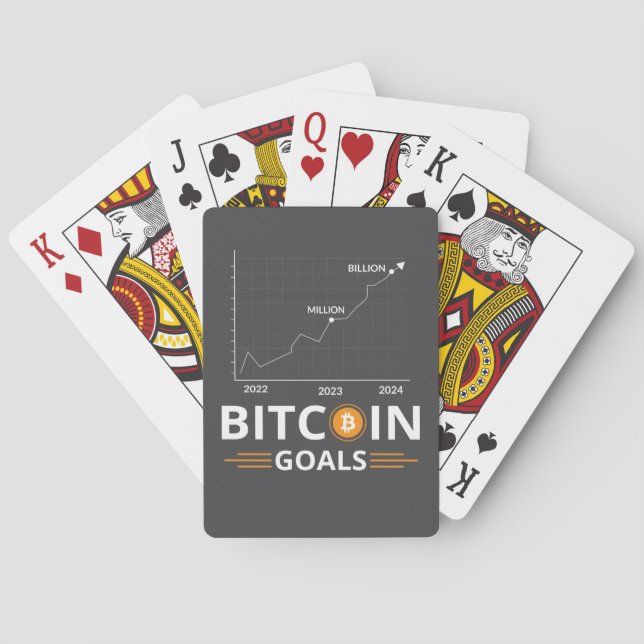 Baralho Gráfico de Metas do Bitcoin Crescimento de Criptom (Verso)