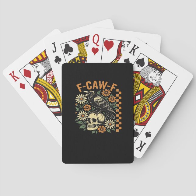 Baralho Gráfico Vintage F-Caw-F Corvo (Verso)