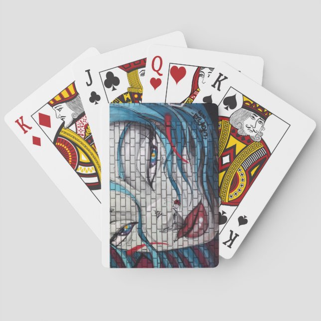 Baralho Grafite de Garota Asiática (Verso)