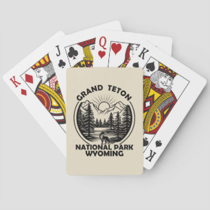 Baralho Grand Teton montanhas Parque Nacional Wyoming
