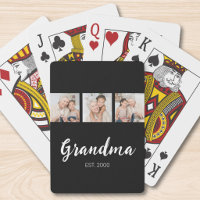 Grandma Established Modern Script 3 Photo Black 