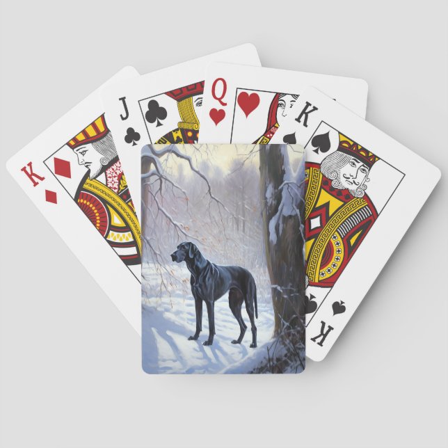 Baralho Great Dane Deixe Nevar Natal (Verso)