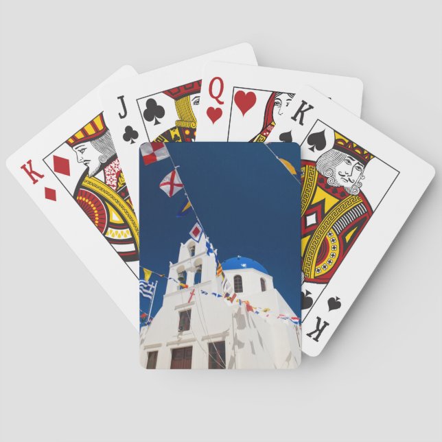 Baralho Grécia e ilha grega de Santorini, cidade de Oia 4 (Verso)