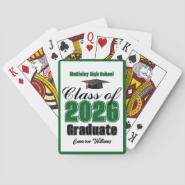 Baralho Green Class of 2026 Custom Graduation Party