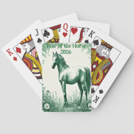 Baralho Green Horse Toile de Jouy Customized Playing Cards