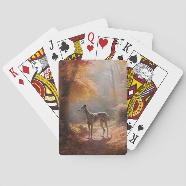 Baralho Greyhound no outono deixa cair inspiração (Verso)