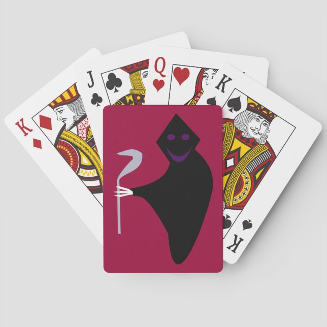 Baralho Grim Reaper Halloween Jogando cartas (Verso)