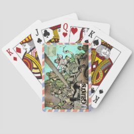 Baralho Grunes de tempo jogando cartas
