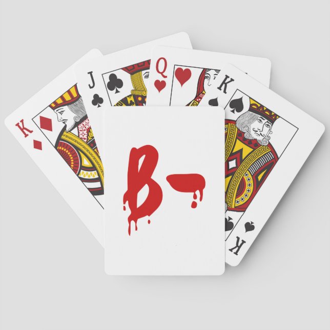 Baralho Grupo sanguíneo B - Hospital #Horror Negativo (Verso)