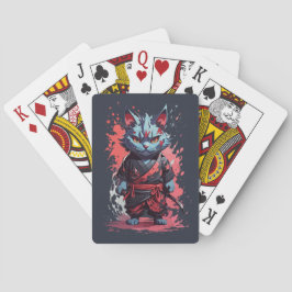 Baralho Guerreiro Ninja Gato Cinza Aquarela Legal