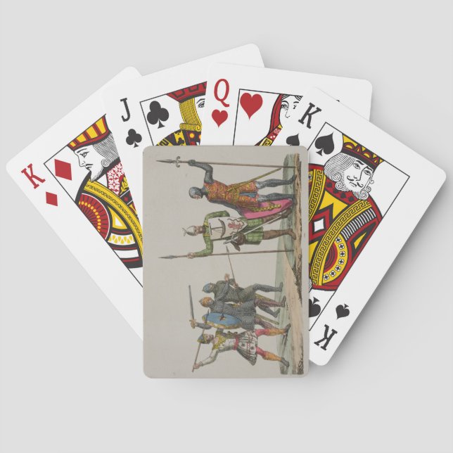 Baralho Guerreiros anglo-saxônicos, prato 14 de 'A Históri (Verso)