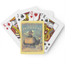 Guia de Turismo para a Arte Suiça de Cobrir Vintag